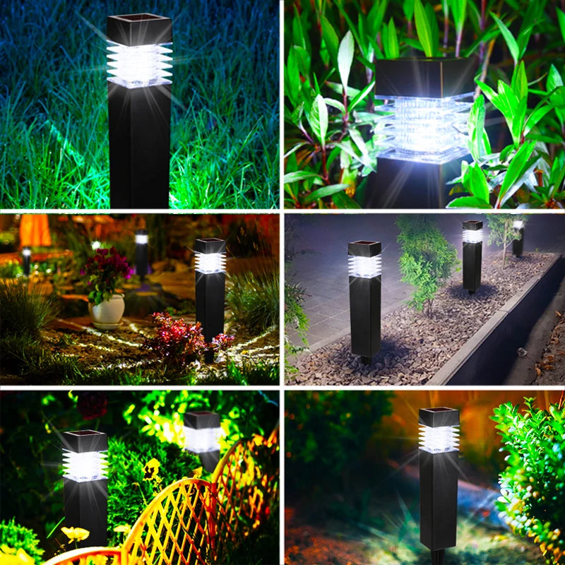 Solar Light Outdoor LED Garden Pathway Lamp Decor Waterproof Lawn Lights For Patio Yard Walkway