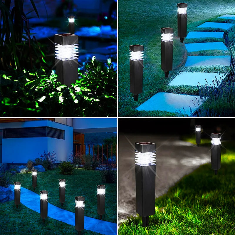 Solar Light Outdoor LED Garden Pathway Lamp Decor Waterproof Lawn Lights For Patio Yard Walkway