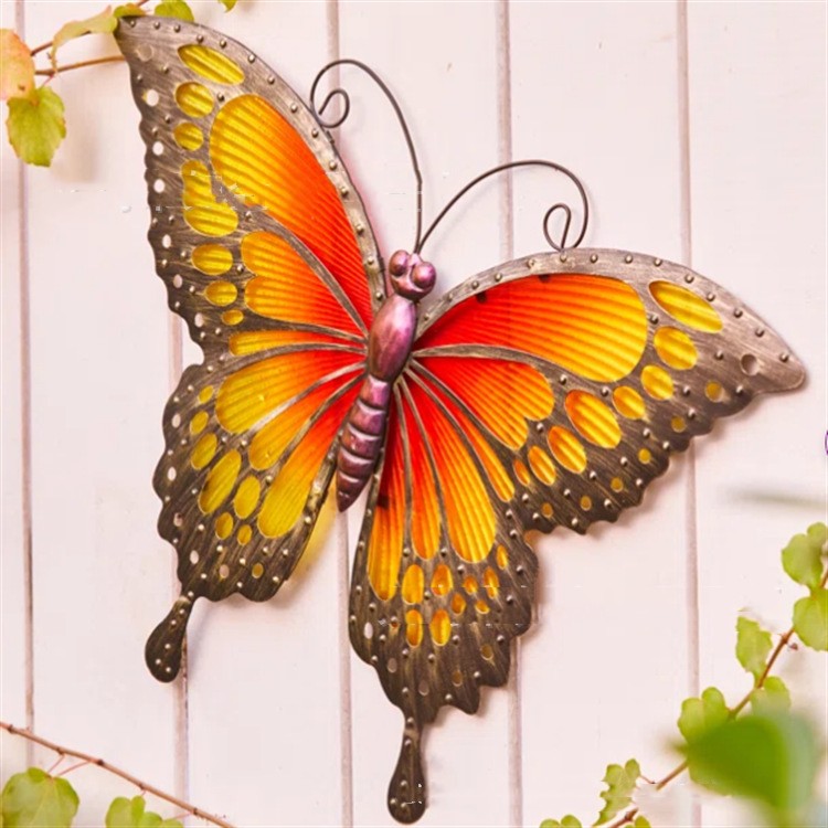 Blue Butterfly Garden Outdoor Wall Decorations