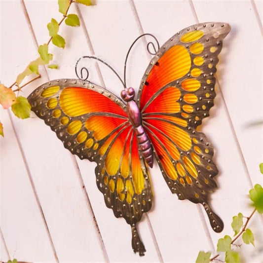 Blue Butterfly Garden Outdoor Wall Decorations